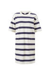 Mini Terry Dress, WHITE NAVY BOLD STRIPE - alternate image 2