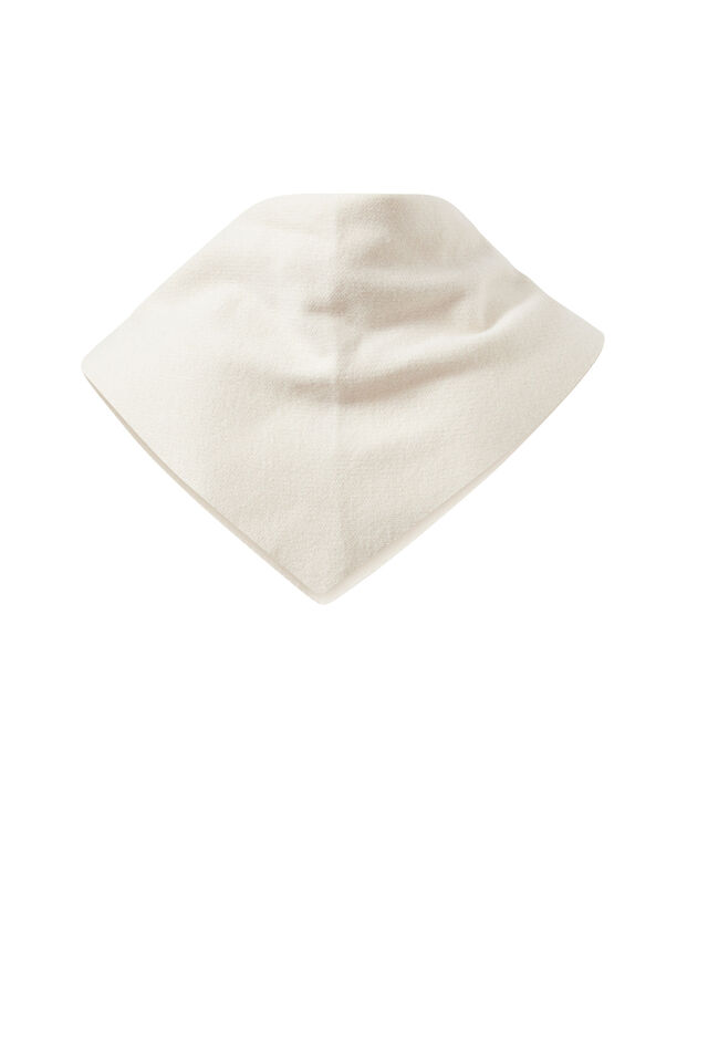 Sully Triangle Knit Scarf, ECRU