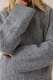 Chunky Cable Knit, MID GREY NEP - alternate image 7