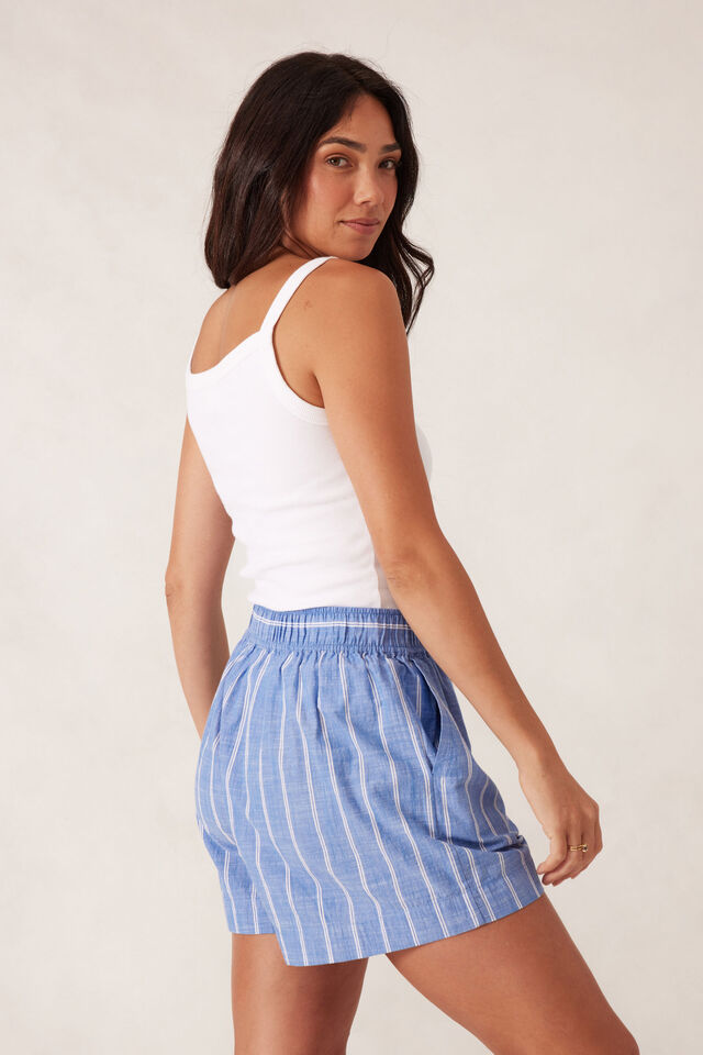 Mila Short, OXFORD BLUE WHITE TWIN STRIPE