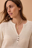 Parker Slouchy Knit Dress, ECRU - alternate image 4