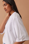 Liv Oversized Tee, WHITE /CHOC CL EMBROIDERY - alternate image 5
