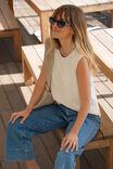 Margot Mesh Knit Tank, ECRU - alternate image 1