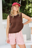 April Knit Tank, CHOCOLATE - alternate image 1