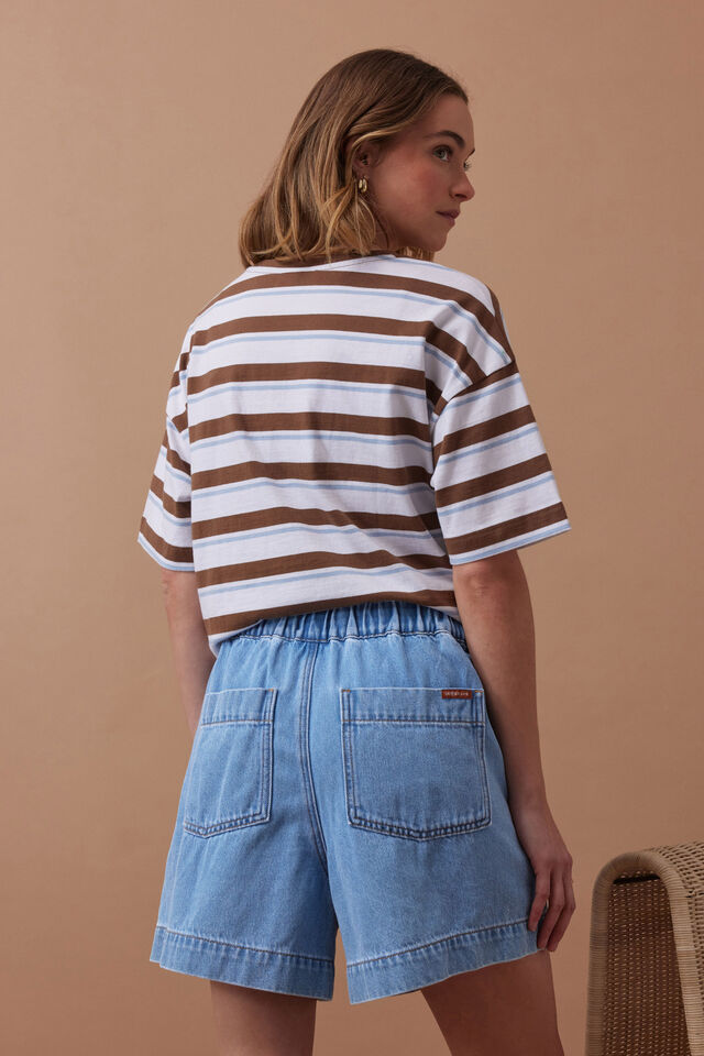 Darcy Relaxed Everyday Short, MID BLUE WASH