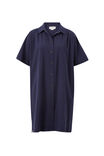 Mini Shirt Dress, NEW NAVY TEXTURED COTTON - alternate image 2
