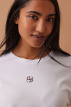 Scout Slouchy Long Sleeve  Tee, WHITE/MONOGRAM EMBROIDERY - alternate image 5