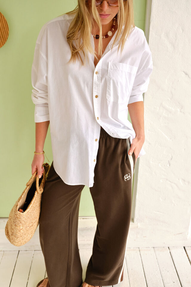 Peta Oversized Shirt, WHITE ORGANIC COTTON