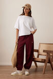 Bowie Barrel Leg Trackpant, BURGUNDY CONTRAST BUFF BIND - alternate image 3