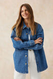 Bobbi Side Pocket Denim Shacket, FRESH INDIGO - alternate image 5