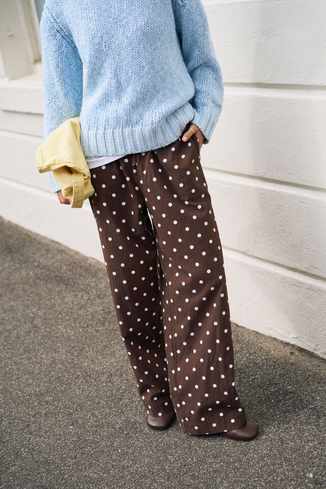 Resort Pant, CHOC POLKA DOT
