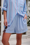Select Colour: FRESH BLUE/RED MINI STRIPE