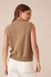 Sleeveless Knit Cardi, SUMMER TAUPE - alternate image 3