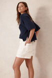 Esther Denim Patch Pocket Short, EGGSHELL - alternate image 7