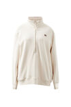 Lonny Oversized Half Zip Sweat, BUFF - example image 2