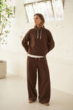 Halle Barrel Trackpant, CHOCOLATE - example image 1