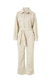 Puff Sleeve Jumpsuit, CHINO RESCUED FABRIC - alternate image 2