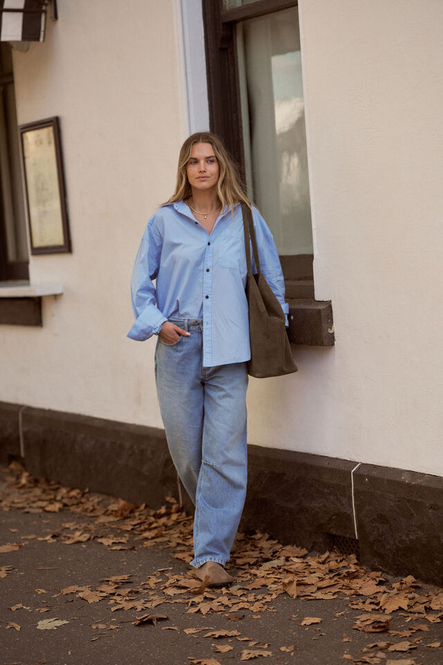 Peta Oversized Shirt, SKY BLUE