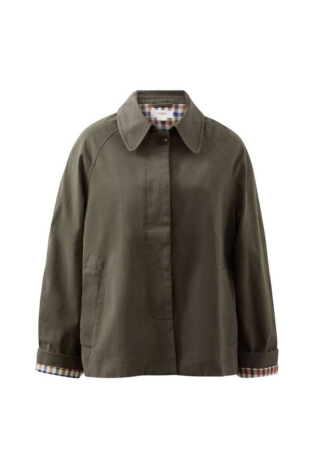 Pia Spring Coat, OLIVE