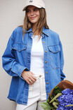 Essential Denim Shirt, MID BLUE WASH - alternate image 1