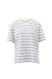 Stevie Slouchy Tee, WHITE/PHANTOM STRIPE - example image 2
