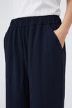 Mila Wide Leg Pant In Rescued Fabric, PETROL - alternate image 4