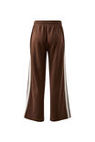 Gigi Wide Leg Terry Trackpant, CHOCOLATE SIDE STRIPE - example image 3