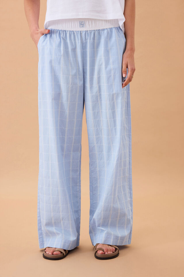 The Lounge Pant, BLUE FAINT CHECK