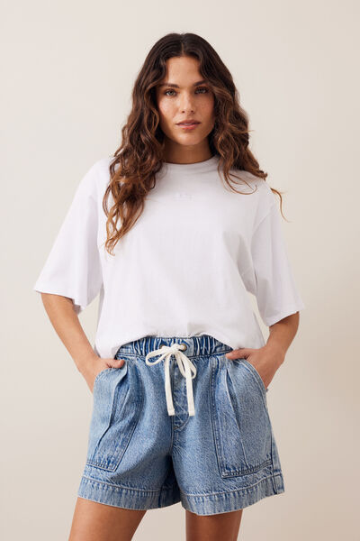Darcy Relaxed Everyday Short, WASHED VINTAGE BLUE