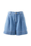 Billie Pleat Front Short, MID BLUE WASH - alternate image 2