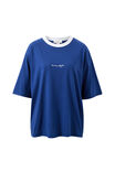 Luna Relaxed Tee, PRUSSIAN BLUE/CERES SCRIPT EMBROIDERY - example image 2