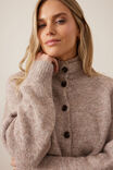 Riley Funnel Neck Tab Cardi, OAT MARLE - alternate image 5