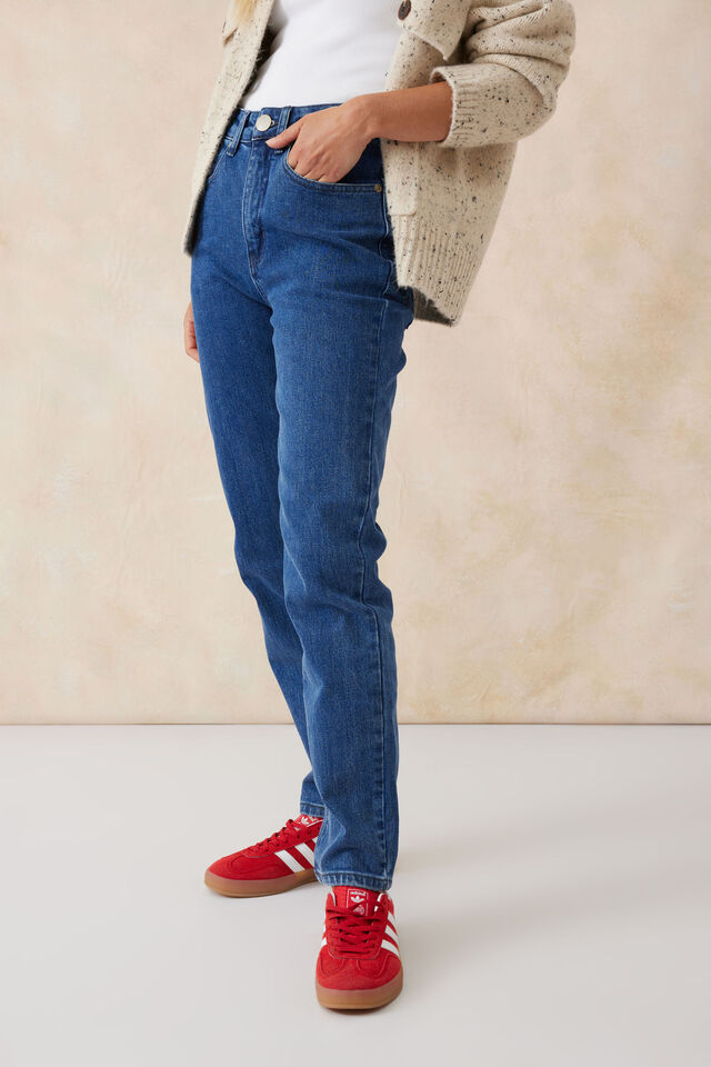 Straight Jean In Organic Cotton, INDIGO BLUE