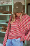 WASHED OLIVE/ECRU MONOGRAM