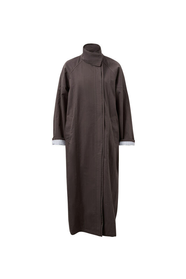 Rowan Longline Jacket, TOBACCO BROWN