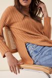 Soft Knit Split Hem Tunic In Recycled Blend, WINTER ORANGE - alternate image 5