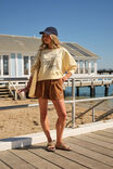 Charlie Cropped Slouchy Crew, SUNNY YELLOW PALM BEACH - alternate image 4