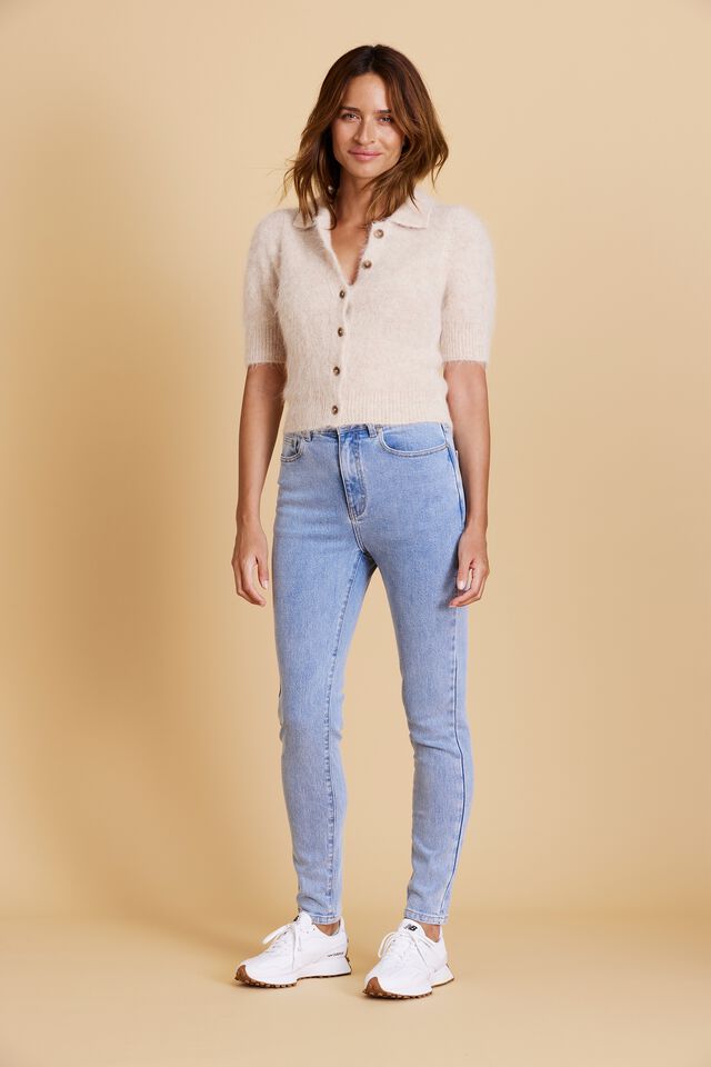 Slim Leg Jean In Organic Cotton, VINTAGE BLUE
