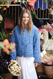 Comfy Quilted Boxy Jacket, WORN BLUE DENIM - alternate image 1