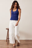 Zoe Contour Rib Scoop Tank, POLO BLUE/BUTTER MONOGRAM - example image 5
