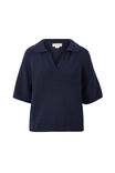 Short Sleeve Collared Beach Knit, NEW NAVY - alternate image 2