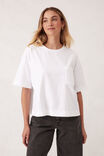 Boxy Pocket Tee, WHITE - alternate image 4