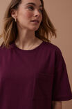 Boxy Pocket Tee, RAISIN - alternate image 4