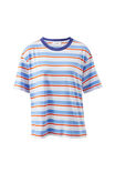 Stevie Slouchy Tee, SKY BLUE FLAME STRIPE - alternate image 2