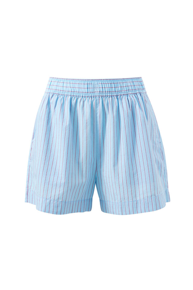 Mila Short, FRESH BLUE/RED MINI STRIPE