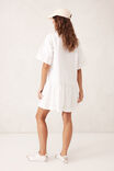 Short Sleeve Tiered Pocket Shirt Dress, FRESH ECRU - alternate image 3