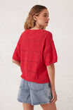 Square Knit Boxy Tee, HERITAGE RED - alternate image 5