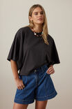 Lucy Relaxed Sleeve Tee, PHANTOM - alternate image 1