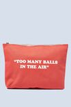 Talk To Me Pouch In Organic Cotton, TOO MANY BALLS