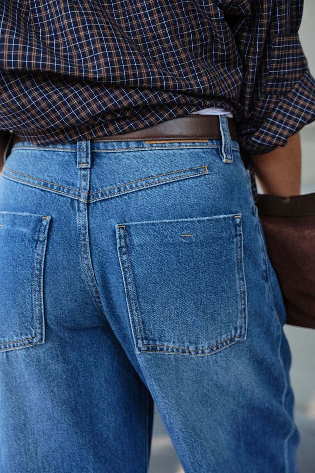 Frannie Cuffed Barrel Jean, FRESH INDIGO